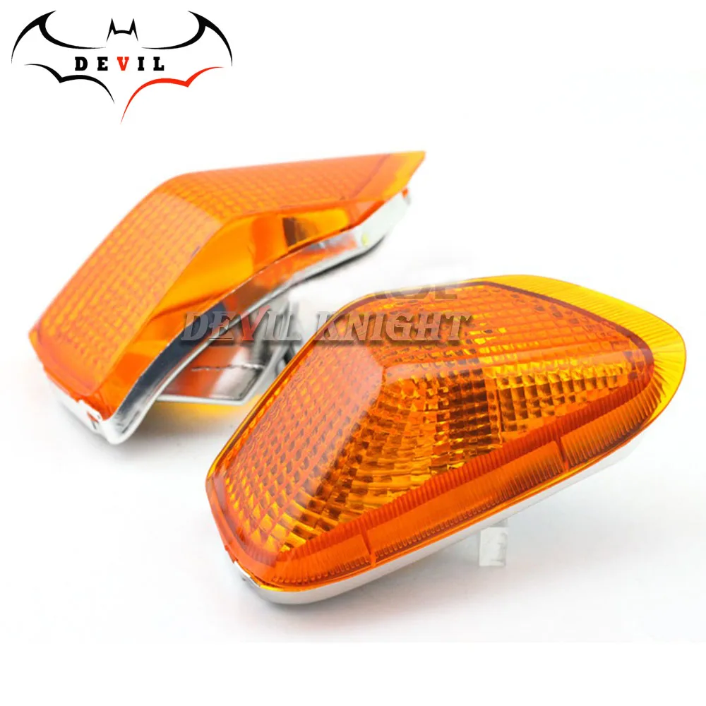 front amber Для KAWASAKI ZZR 400 ZZR400 1990 1991 1992 Аксессуары для мотоциклов передний и задний указатели поворота Индикатор светильник лампа объектив - Цвет: front amber