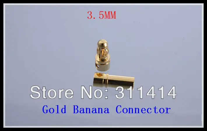 Hobbyangel 20 пар золотые банановые разъемы 3 5 мм для RC