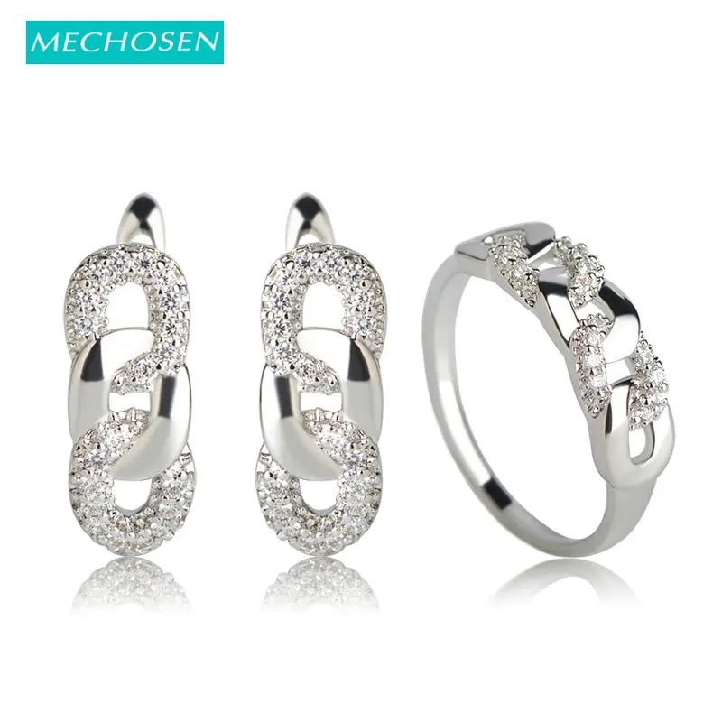 Женские медные сережки MECHOSEN с цирконием набор украшений для свадебной вечеринки