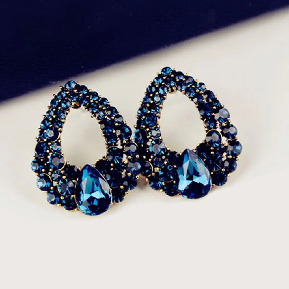 Очаровательная капля полудрагоценная каменная серьги Свадебные ювелирные