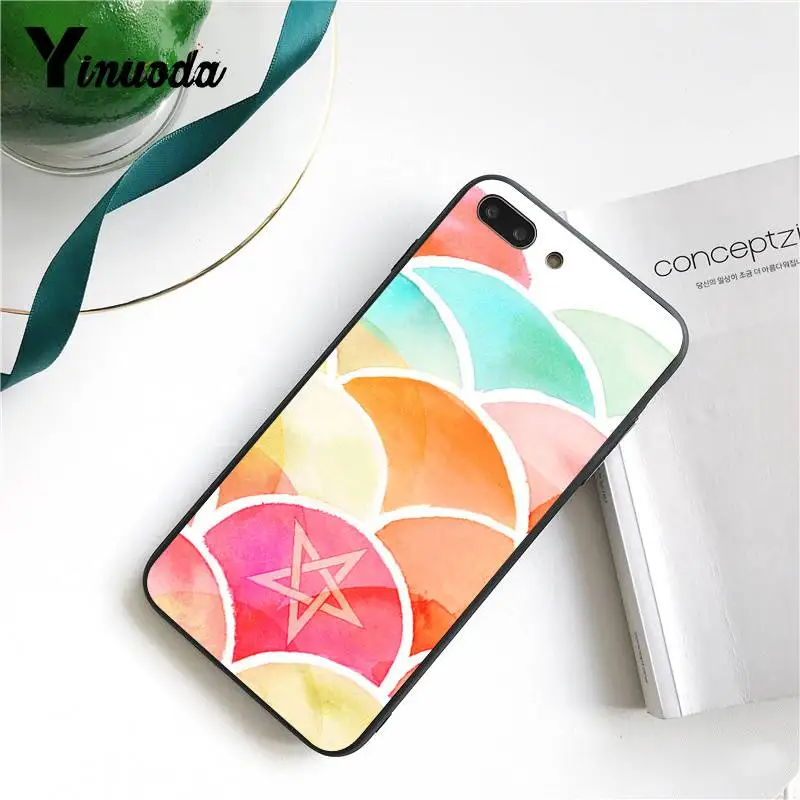 Yinuoda для iPhone 7 6 X чехол с марокканским флагом дизайнерский высококачественный