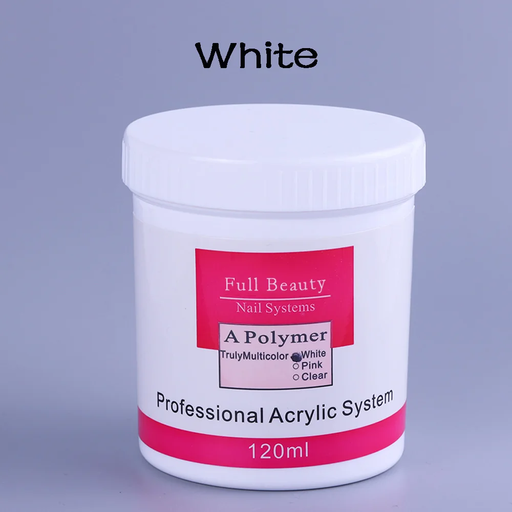 White 1 коробка, 80 г, акриловый порошок, кристальный блеск для ногтей, белый, розовый, прозрачный, для ногтей, полимер, художественный конструктор, накладные кончики, украшение для ногтей SA789 - Цвет: White