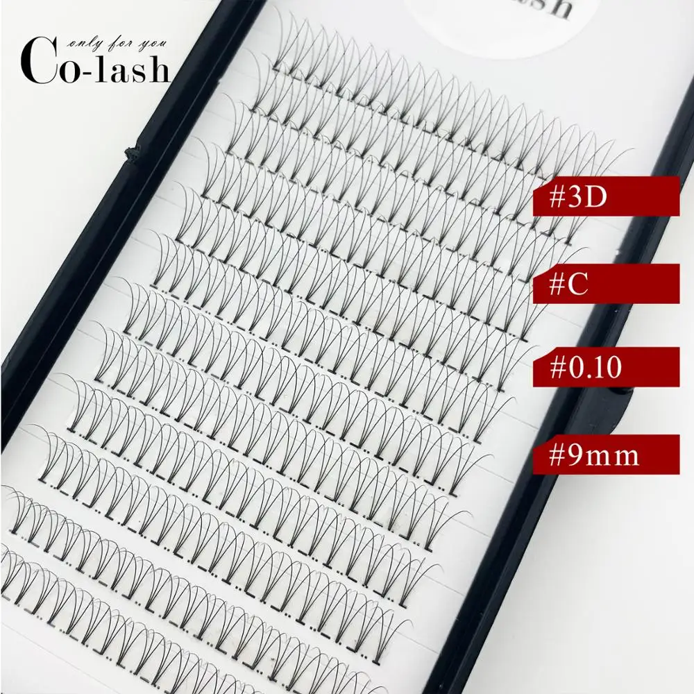 Colash русский объем цветные ресницы расширение D Curl предварительно сделанные вентиляторы ресниц Горячая индивидуальный ресниц расширения