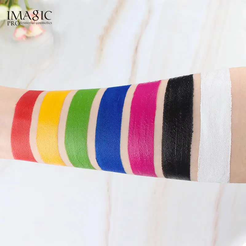 IMAGIC Flash Tattoo Gezicht Palet макияж для тела Olieverf Art вечерние модные Waterdichte набор кистей