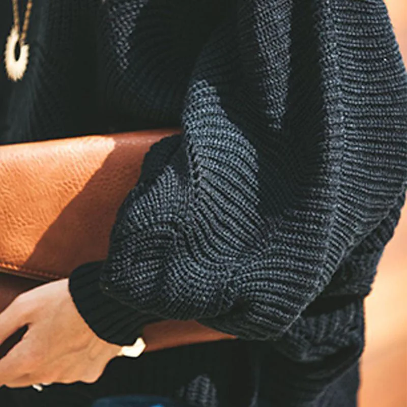 2019 Autumn women sweater o neck long sleeve casual hollow out irregular cut fashion sweaters S-XL shirt top | Женская одежда