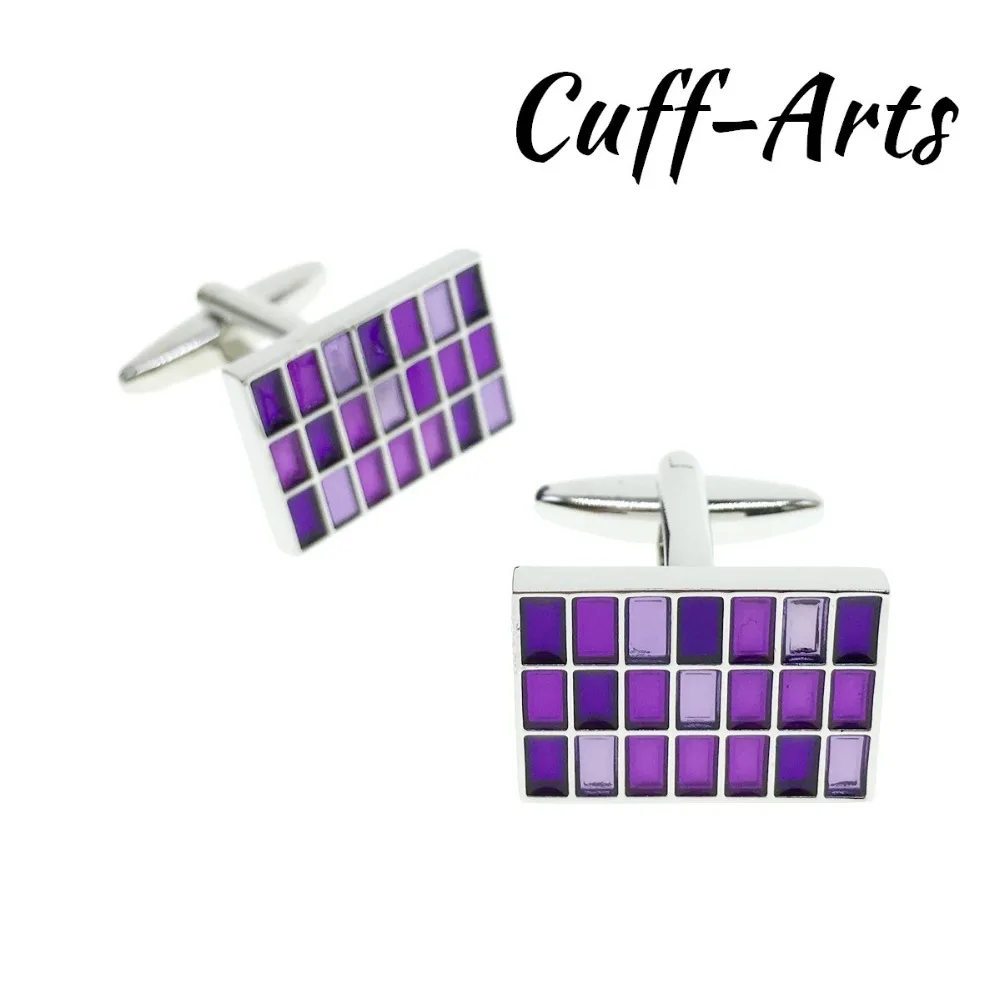 Запонки 2018 новые мужские ювелирные изделия фиолетовая эмаль маленькие
