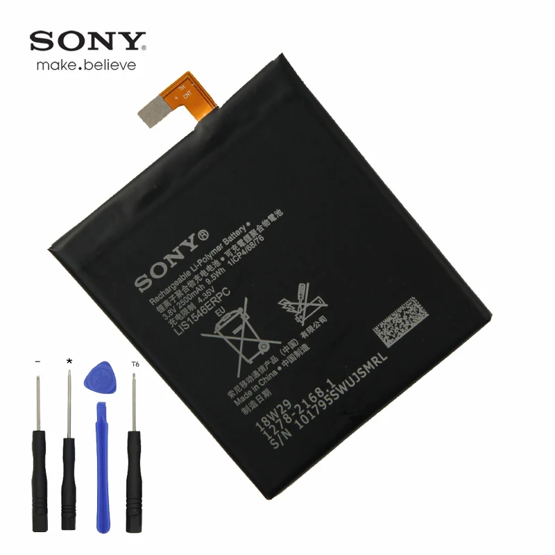 Оригинальный аккумулятор Sony LIS1546ERPC для Xperia C3 T3 S55T S55U D2502 D2533 M50W D5103 2500 мАч|battery for|battery
