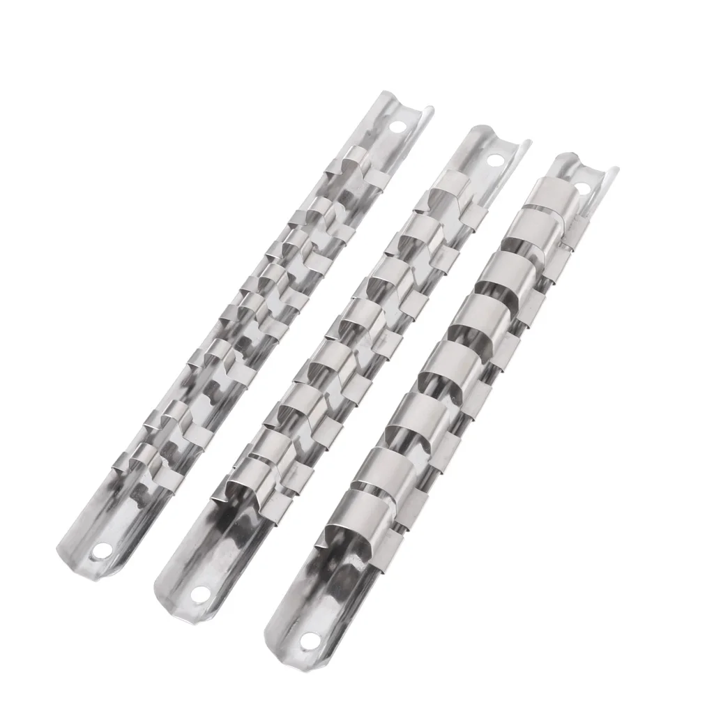 Держатель для гнезда 1/4 &quot3/8&quot 1/2 &quotс 8 зажимами на рельсах органайзер хранения