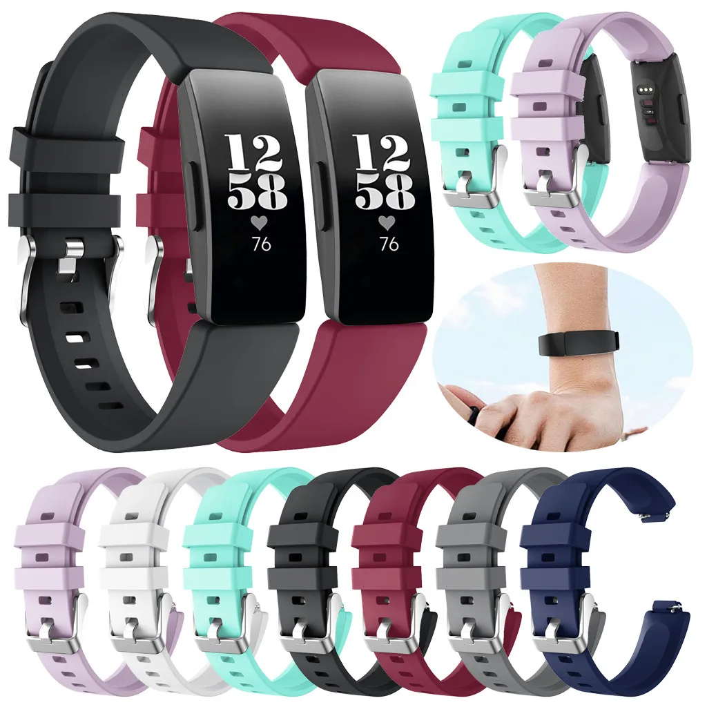 Новый модный спортивный силиконовый браслет ремешок для Fitbit Inspire/Inspire HR с