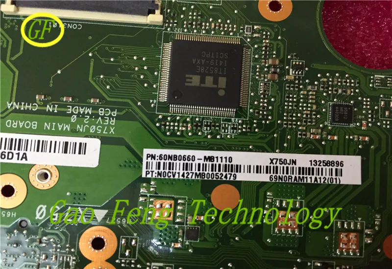 Материнская плата для ноутбука ASUS X750JN материнская REV: 2 0 60NB0660 MB1110 I7 4700HQ CPU DDR3