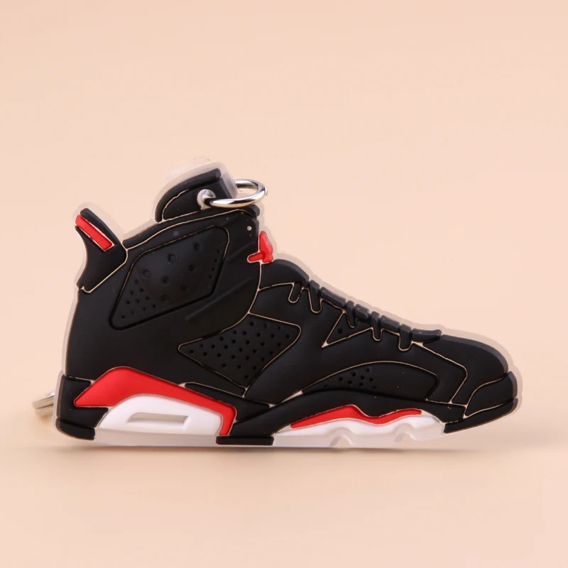 Picture Color7 Мини Jordan 6 брелок обуви Для мужчин Wome/Дети C логотипом отличный подарок для баскетбола брелок-кроссовок для ключей ключ держатель Porte Clef - Цвет: Picture Color7