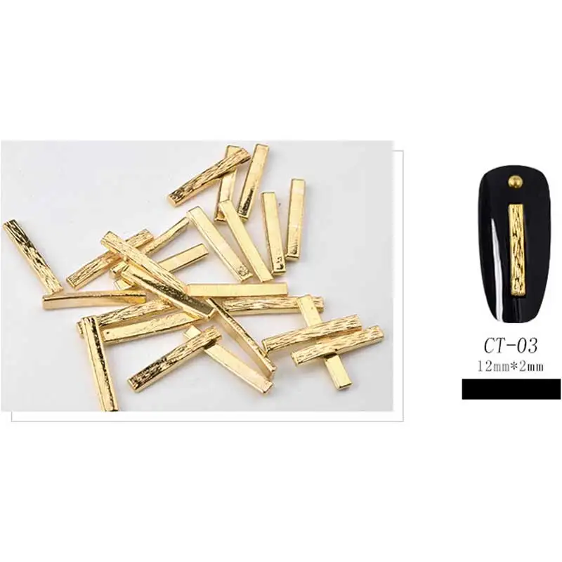 10Pcs CT03 10 шт. золотистый, серебристый, металлический заклепки 3d-украшения для ногтей Овальный прямоугольник Треугольник Япония Шпильки Шарм DIY панк аксессуары для маникюра - Цвет: 10Pcs CT03
