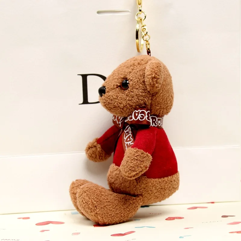 Teddy Bear модные плюшевые куклы брелок для ключей кольцо женщина цепочек из