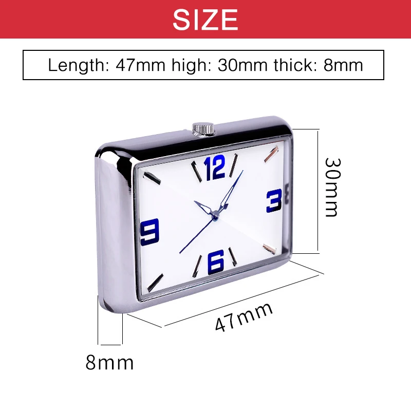 Car Quartz Watch Automobiles Interior Stick-On Auto Clock High Grade Vehicle Dashboard Time Display Accessories | Автомобили и