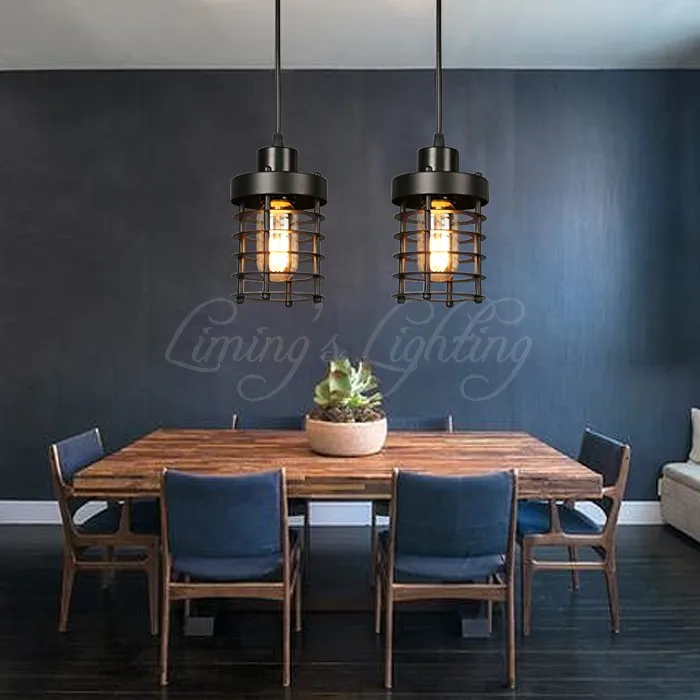 Современный винтажный регулируемый металлический подвесной светильник в стиле