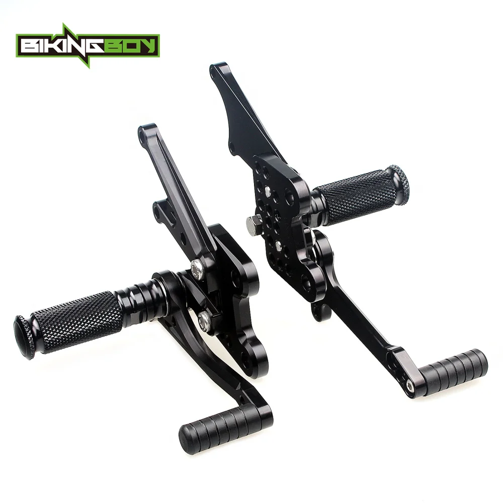 BIKINGBOY ЧПУ Регулируемая подножки подножек ног сзади Устанавливает Rearsets для KAWASAKI