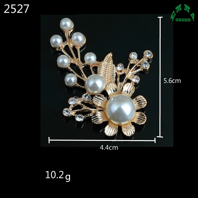 Crystal Flower With Pearls Flatback Accessories Brooch Buckle Button Rhinestone Applique Strass Embellishment Hairpin Decor |