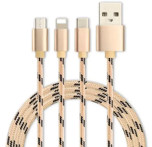 USB кабель для быстрой зарядки 3 в 1|Аксессуары батарей и ЗУ| |
