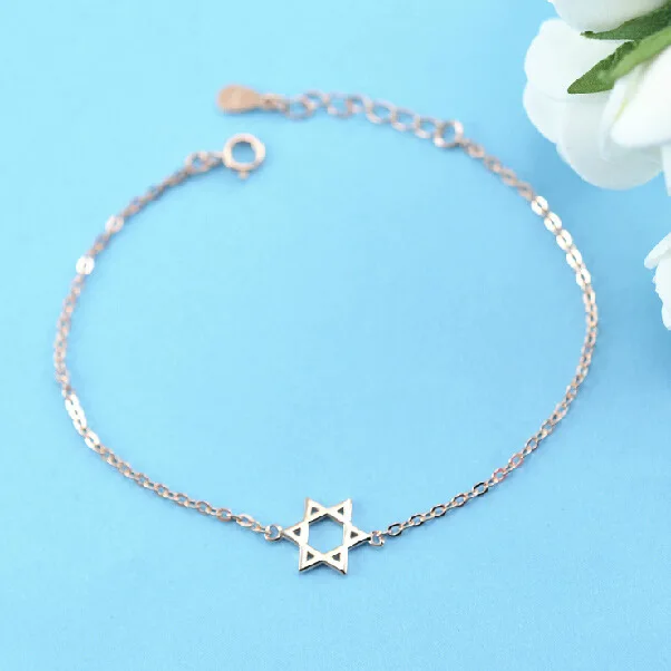 Новые поступления браслеты серебряного цвета со звездами Давида модный браслет