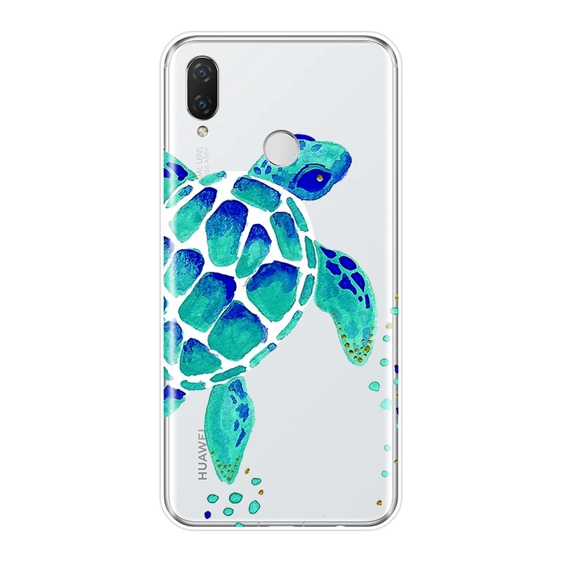 Чехол для телефона Huawei Nova Smart Lite 2017 силиконовый чехол с синей черепашкой крутая