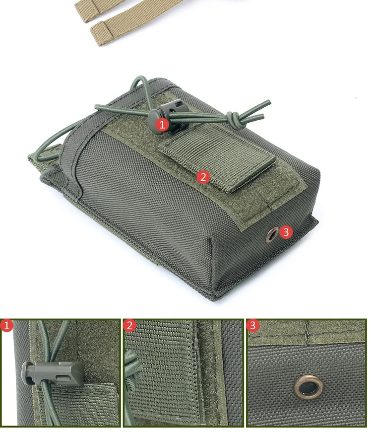 1000D нейлон Военная тактика Molle Чехол для рации сумка спортивная подвеска держатель рации Сумка Журнал Mag карман