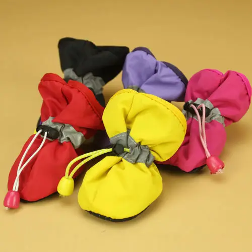 4 шт. водонепроницаемые Нескользящие ботинки для домашних животных | Дом и сад