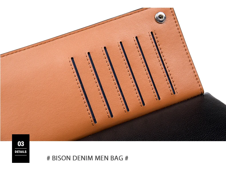 BISON DENIM, коровья кожа, Мужской Длинный кошелек, мягкий, люксовый бренд, мужской клатч, сумка, кошельки, натуральная кожа, Длинный кошелек для мужчин, N8165