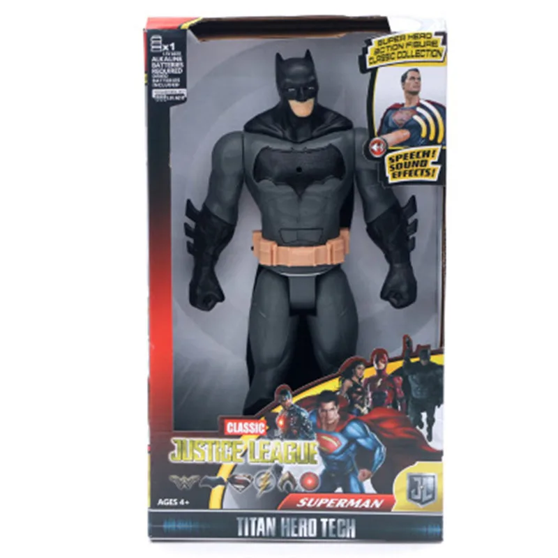 Batman NO BOX Супергерои Marvel Мстители танос Черная пантера Капитан Америка Тор Железный человек антман халкбастер Халк фигурка 1" 30 см - Цвет: Batman NO BOX