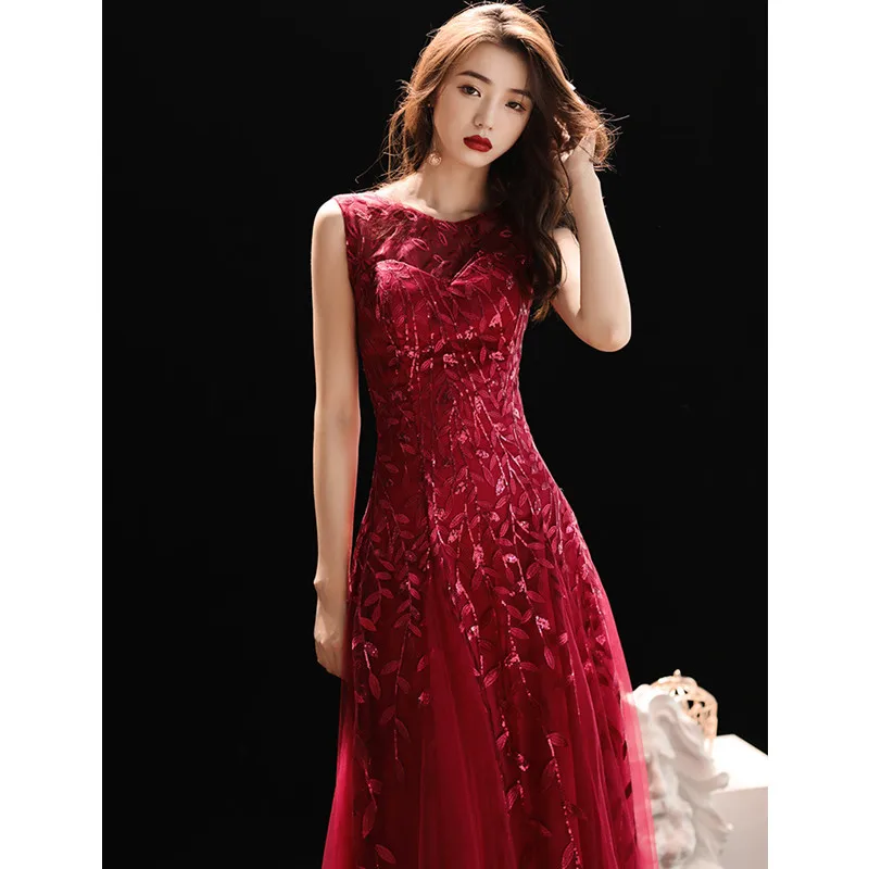 Ruthshen Элегантные платья для вечеринки иллюзия без рукавов бордовый цвет а силуэт