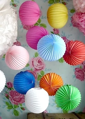 1 шт. 32 см большой гармошка плиссированная бумага арбуз фонарь для свадьбы