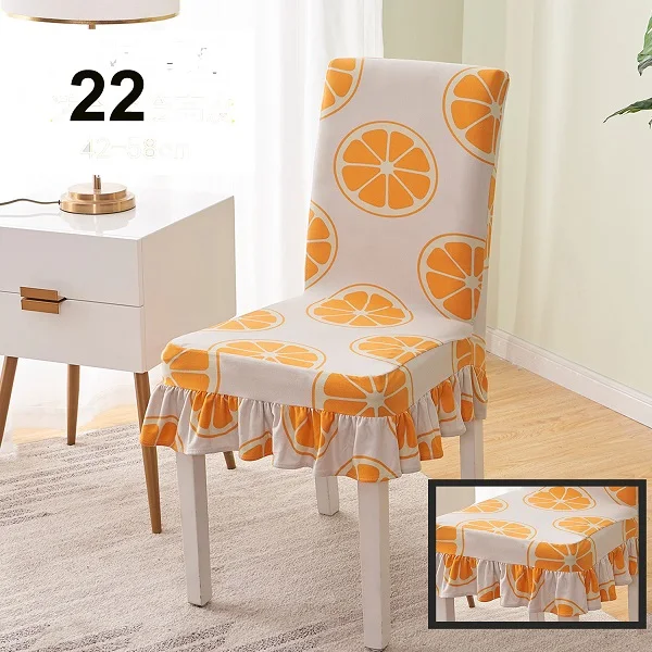 ChairCoversPattern22 Новое поступление Универсальный Ruched спандекс чехлы для стульев эластичные чехлы на кресла Банкетный обеденный стул протектор сиденья свадьба - Цвет: ChairCoversPattern22