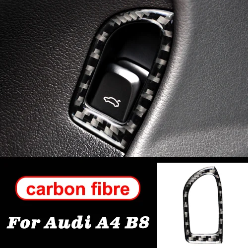 Rear box switch Для Audi A4 B8 2009- LHD RHD стеклоподъемник из углеродного волокна переключатель рамы декоративная накладка для панели подлокотника аксессуары для салона автомобиля - Название цвета: Rear box switch
