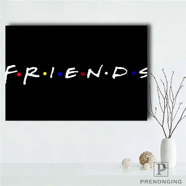 Canvas Poster Холст постер из шелковой ткани HD плакат, по индивидуальному заказу, классический ТВ шоу друзей Milkshake печатный плакат Docor спальня#190114@ 09 - Цвет: Canvas Poster
