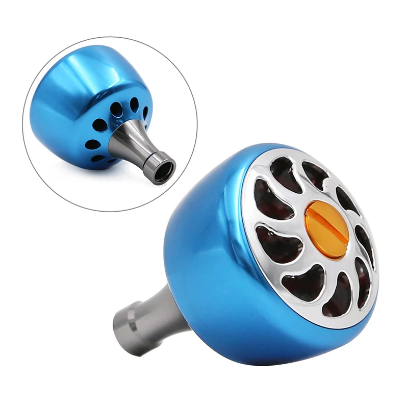 blue 38mm SANLIKE катушка ручка для Shimano A ручка Daiwa S ручка вращающаяся катушка приманка катушка жесткий алюминиевый рыболовные аксессуары - Цвет: blue 38mm