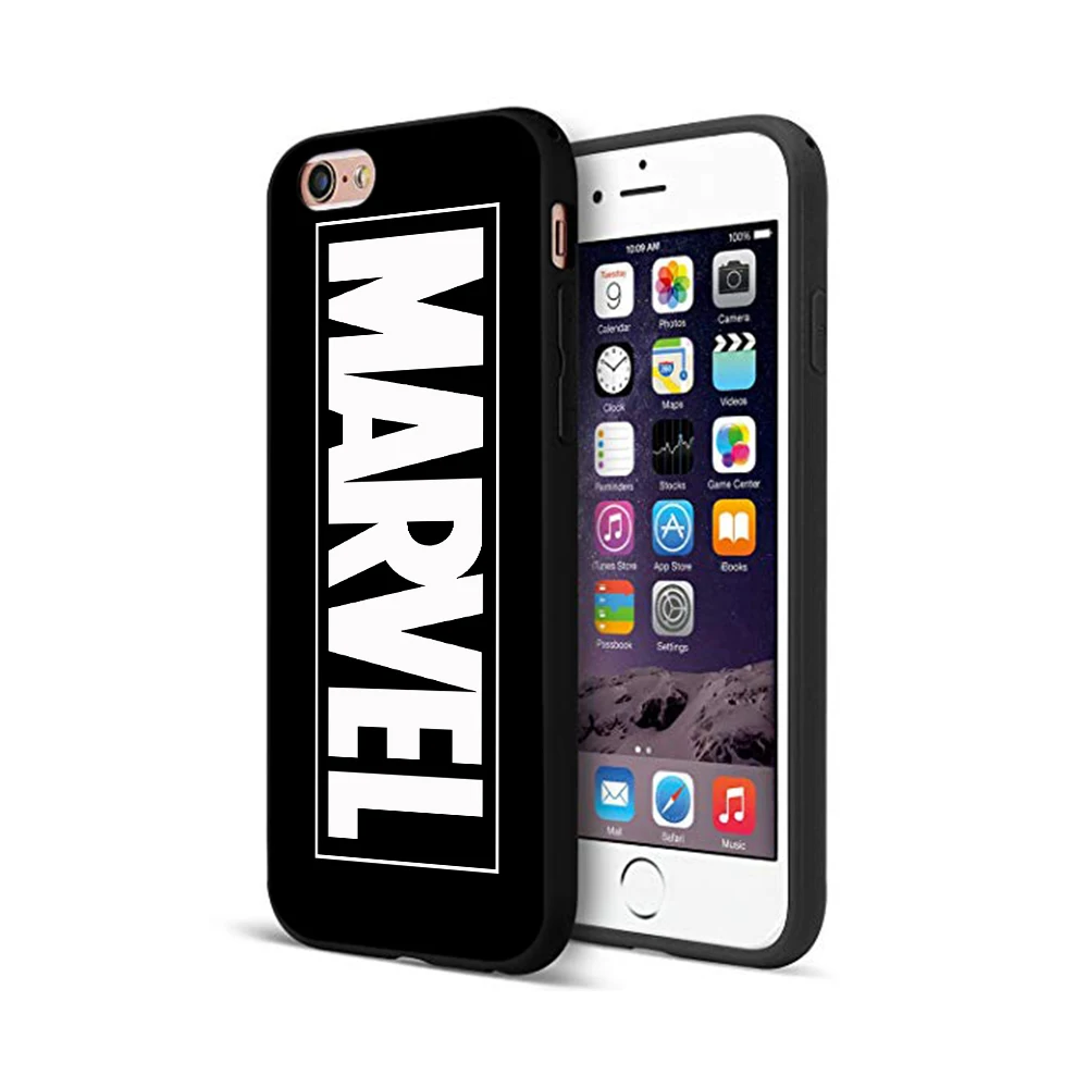 10001 Черный чехол ТПУ для iphone 5 5s se 6 6s 7 8 plus x 10 чехол для iphone XR XS 11 pro MAX чехол MARVEL Железный человек Капитан герой - Цвет: 10001