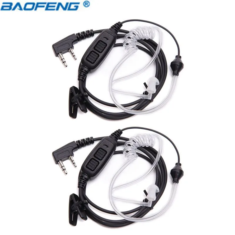 2 шт. Baofeng UV-82 скрытый воздушный акустический трубчатый двойной PTT наушник для Ham