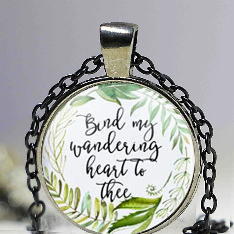 Привязать мое странствующее сердце к тебе зеленый лист цветочный Шарм ожерелье