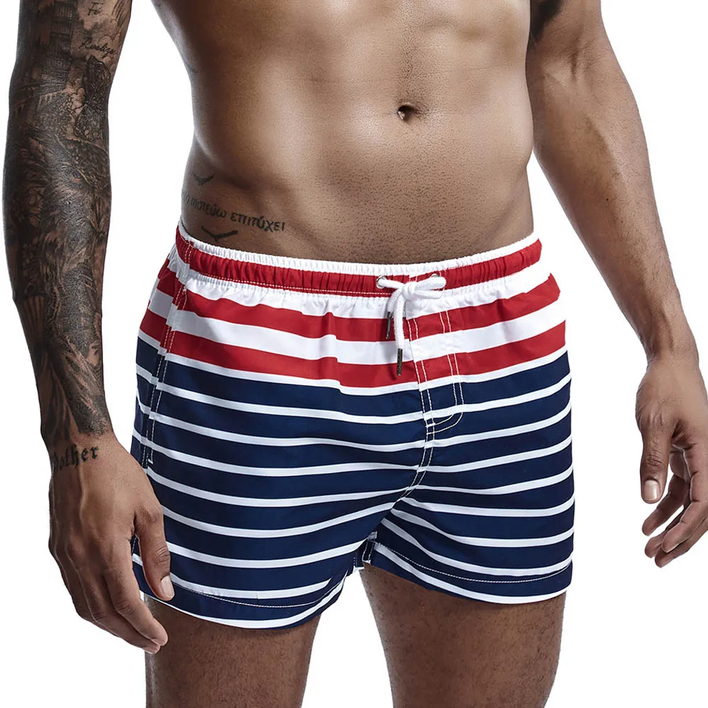 Летние мужские пляжные шорты для серфинга быстросохнущие с низкой талией