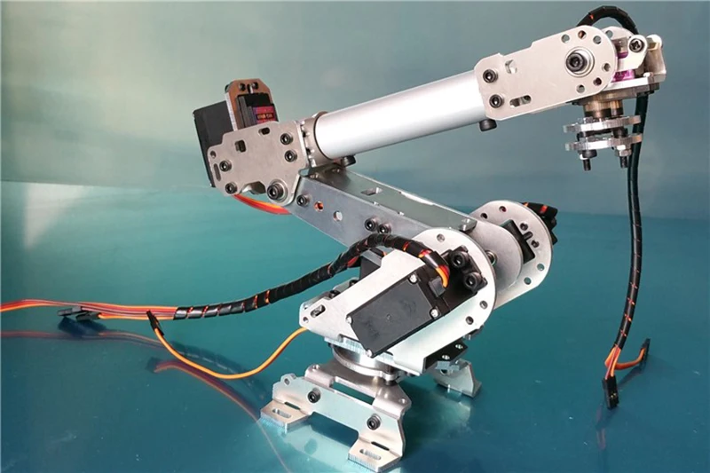 Алюминий металлический 6DOF 6 оси робот рука ABB модель манипулятор RobotArm комплект+ 4 шт. MG996R+ 2 шт. MG90S Servo Y