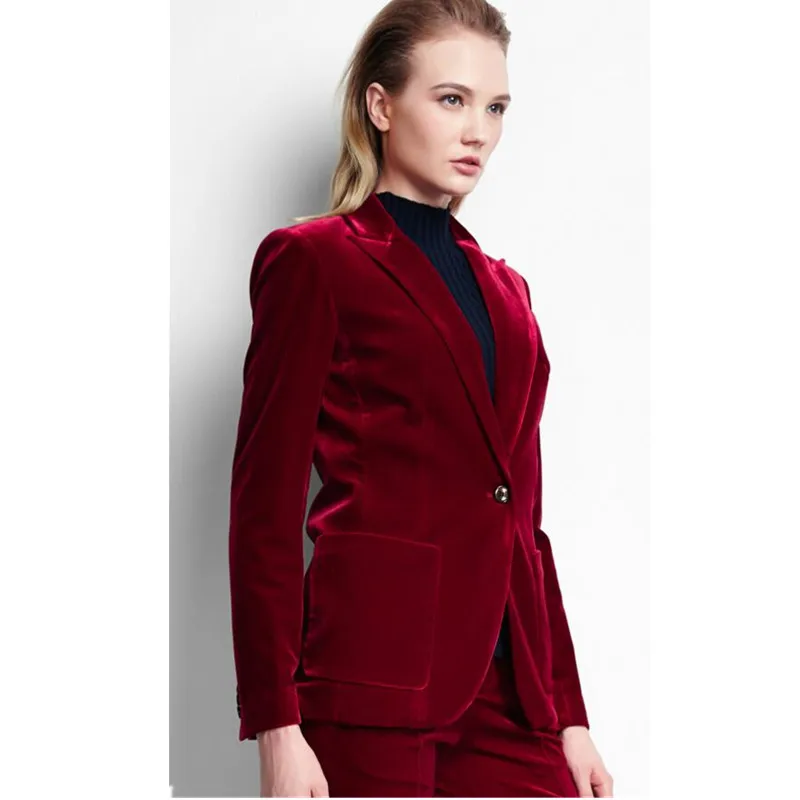 Женский костюм со штанами деловой на заказ для леди наряд зимний