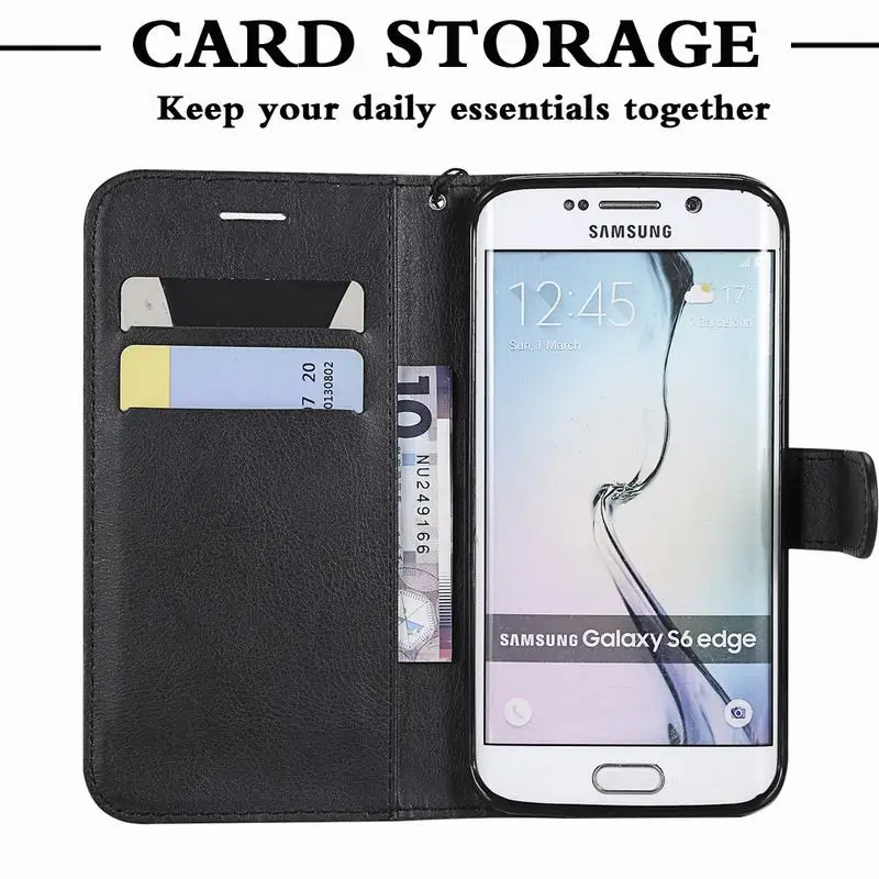 Чехол-кошелек для samsung Galaxy S6 Edge, чехол для samsung S6, кожаный флип-чехол для телефона s, для samsung Galaxy S6, крышка для Edge Plus, S, 6