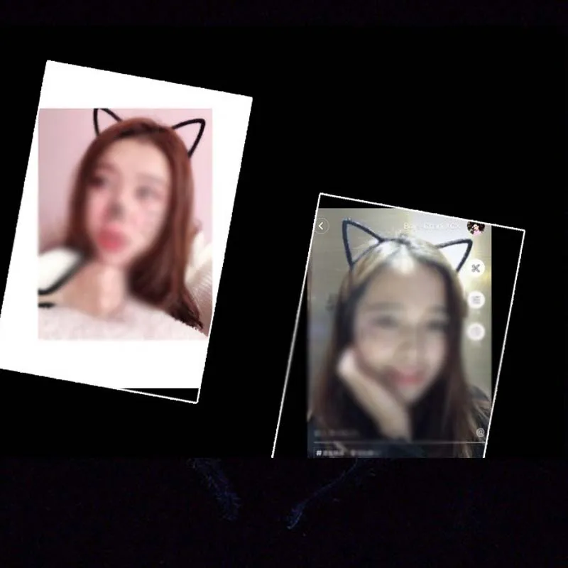 Женский светодиодный мигательный обруч с милыми кошачьими ушками для волос