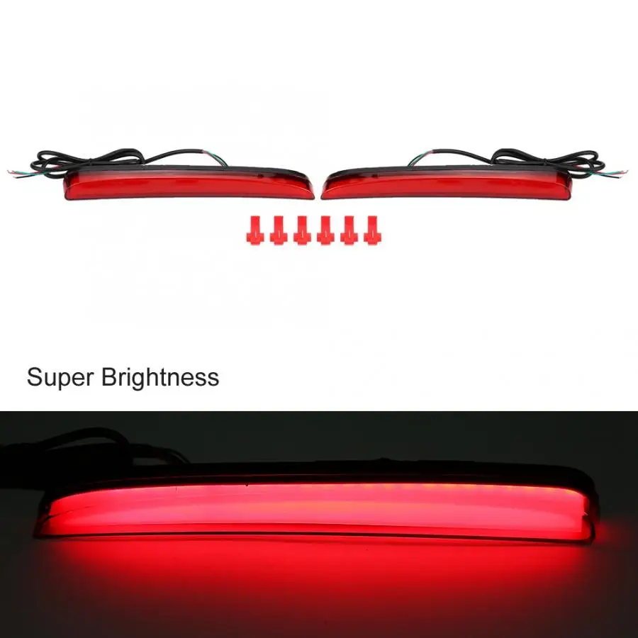 2 шт. задний бампер автомобиля фонарь DRL светодиодный тормозной отражатель лампа