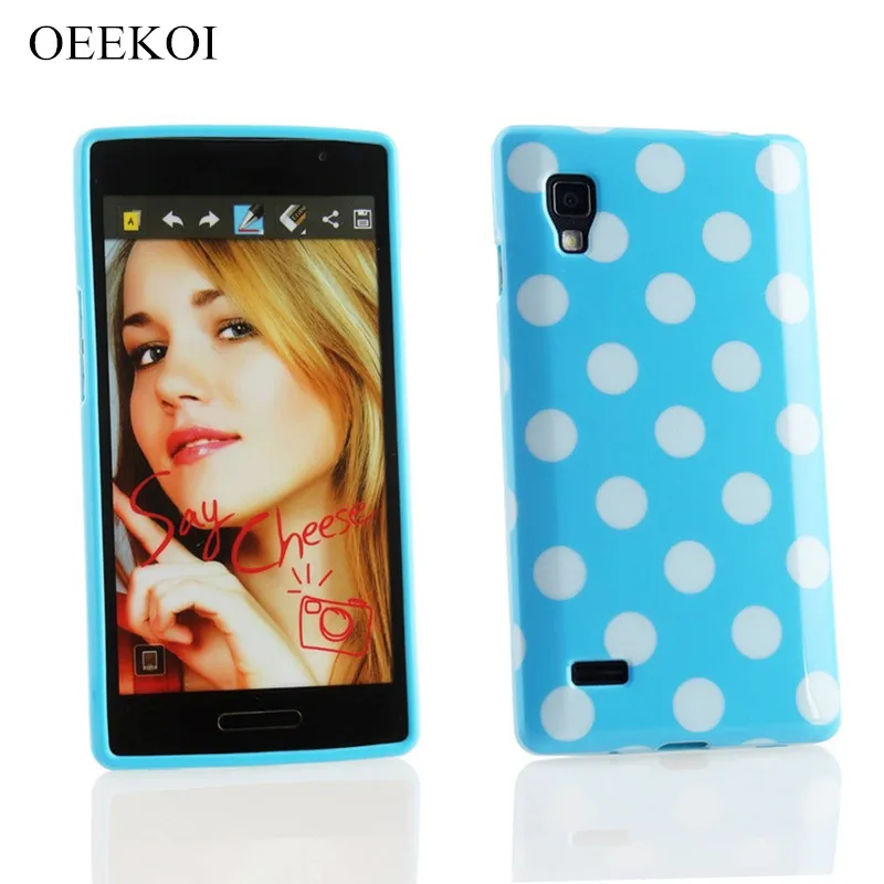 Чехол накладка в горошек OEEKOI для LG Optimus L9 P765 P760 мягкий чехол телефона бесплатно|case