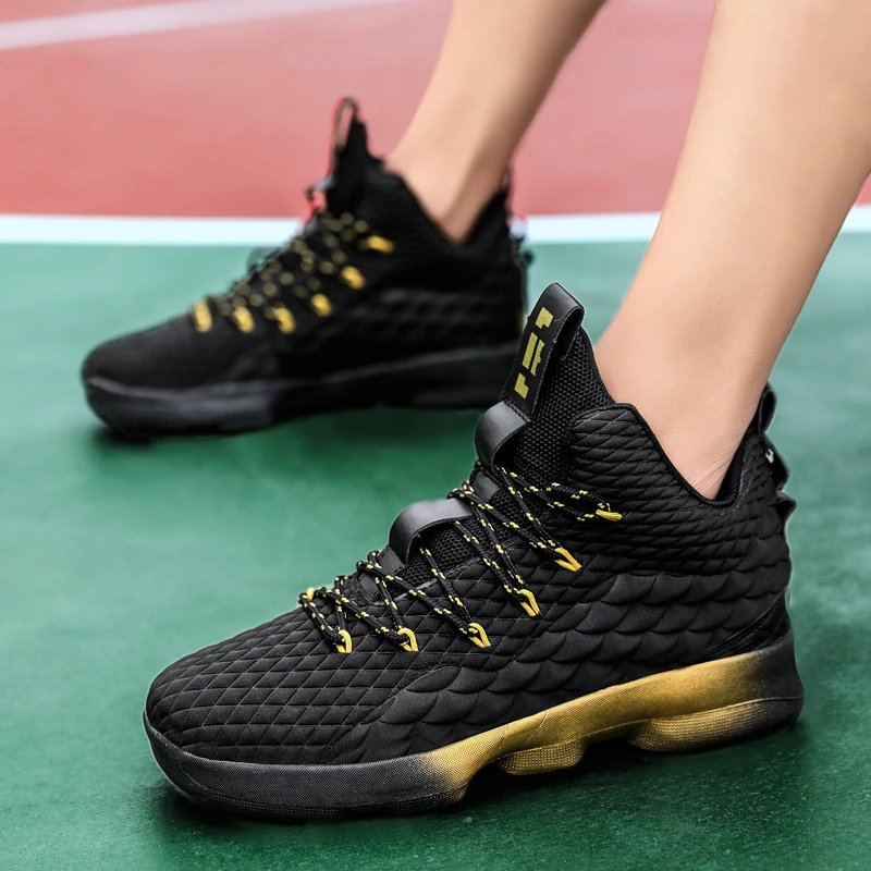 Мужские высокие баскетбольные кроссовки мужские амортизирующие легкие