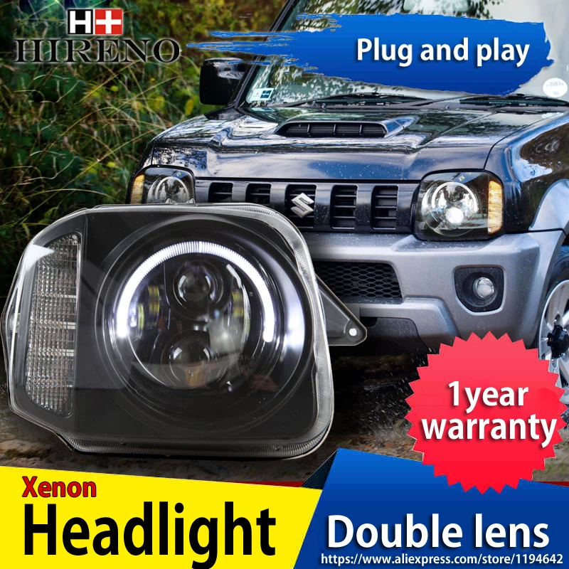 2 шт. фары Hireno для Suzuki Jimny|led drl|hid xenondrl led |