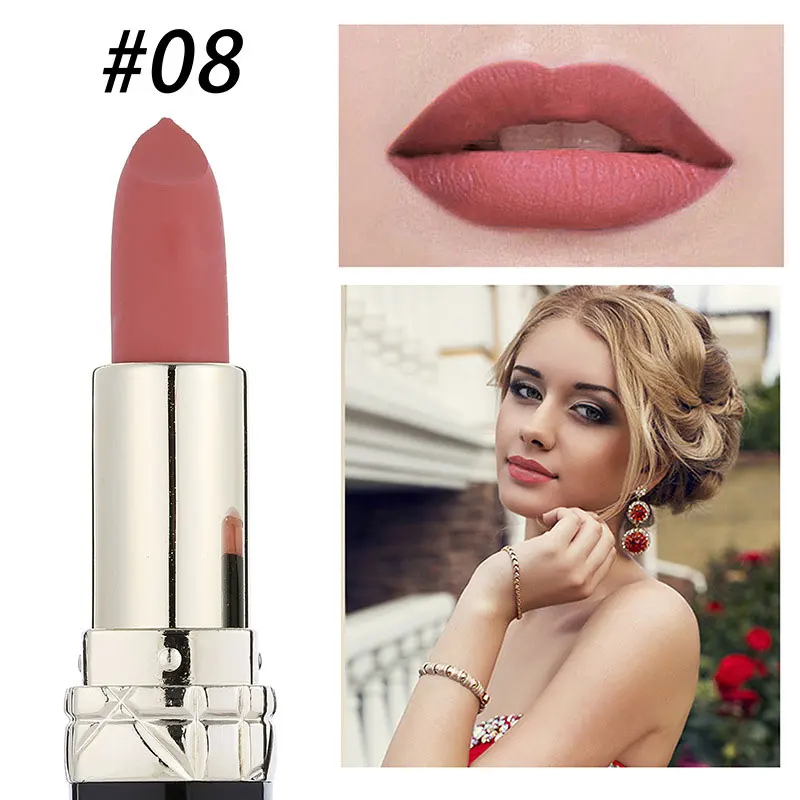 8 Miss Rose, сексуальная матовая губная помада, пигмент, бархатная палочка, водостойкая, стойкая, матовая губная помада, Batom, макияж, красный, телесный цвет, косметика - Цвет: 8