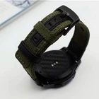 Ремешок из нейлона и кожи для Samsung Gear S3 Sport Huawei Watch 2, плетеный браслет для наручных часов с быстрым ремешком, 22 мм или 20 мм
