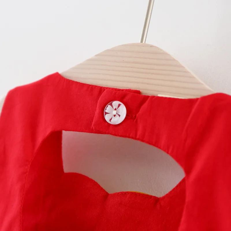 BibiCola/2018 летнее платье для маленьких девочек с оборками и сердечками Новинка