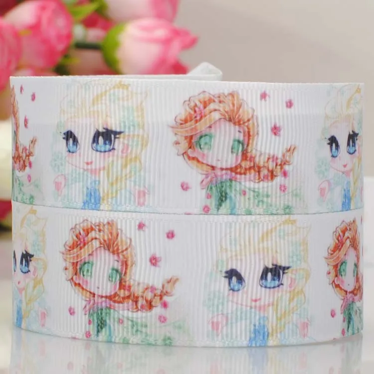 7/8 &quot22 мм Эльза с Анной лента принцессами напечатанная корсажная бесплатная